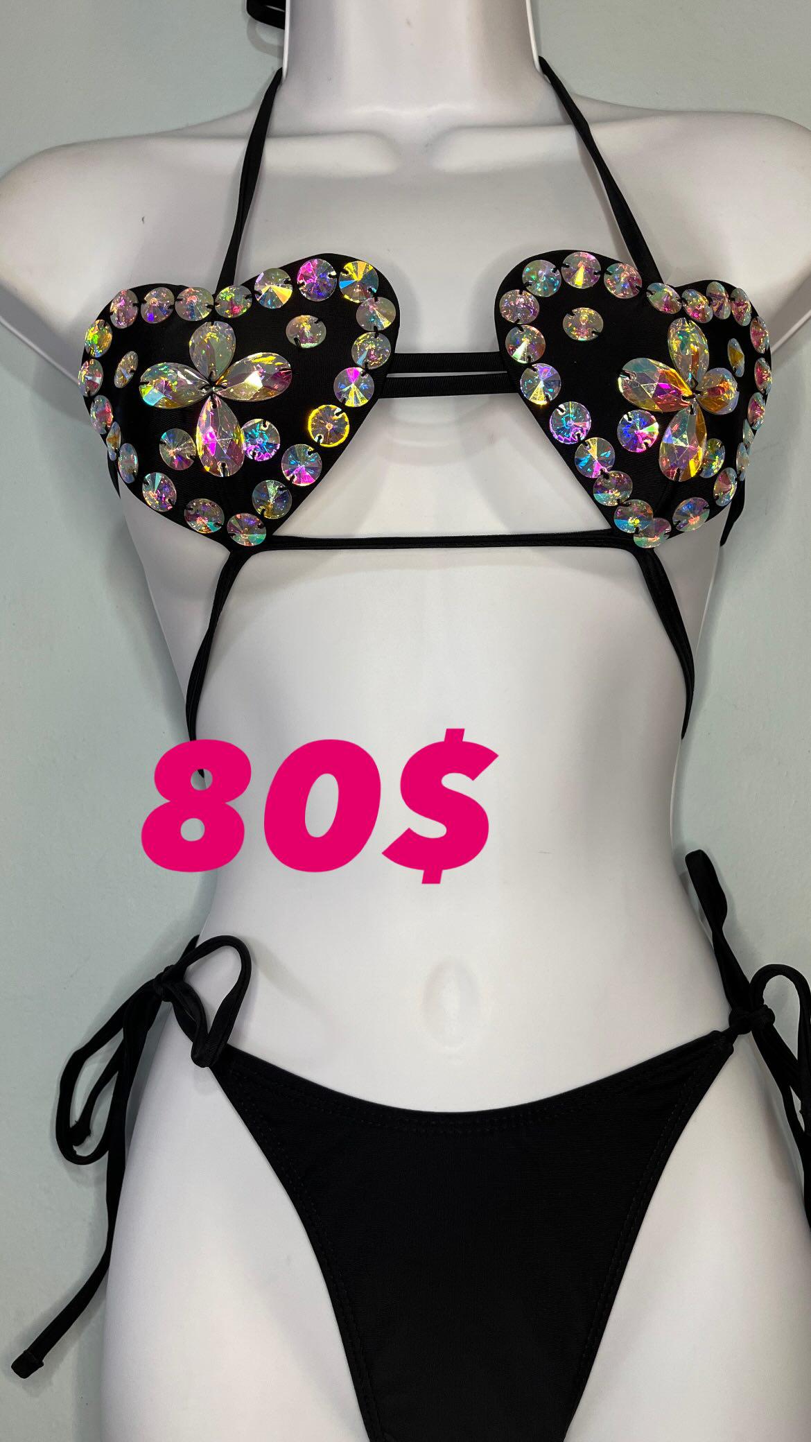 Traje baño de diamantes